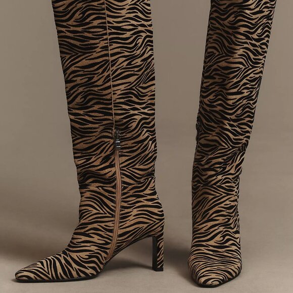Bibi Lou Tall Pointed Animal Print Boots - NIB - Size 39/8 - Anthropologie - Picture 3 of 7